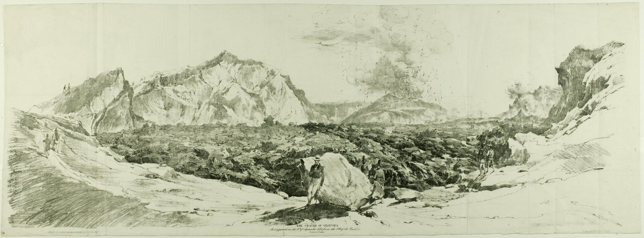 Le Cratère du Vésuve - John Auldjo