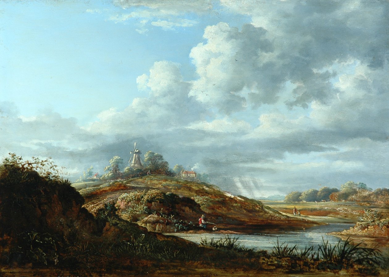 Un moulin à vent au-dessus d