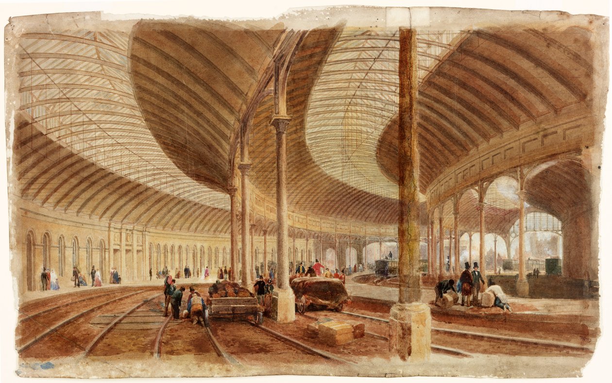 Intérieur de la gare centrale, Newcastle upon Tyne - John Dobson