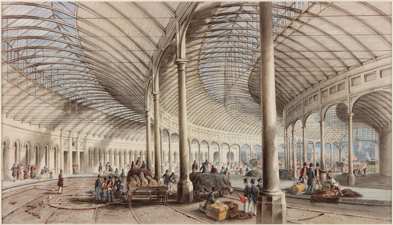 Intérieur de la gare centrale, Newcastle upon Tyne - John Dobson