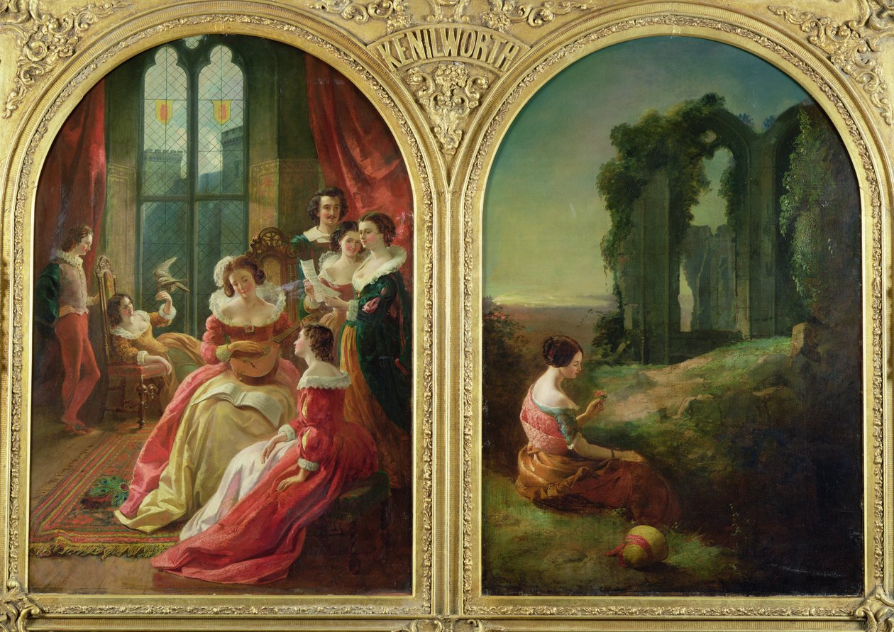 Château de Kenilworth - Passé et présent, 1854 - John Eaton Walker