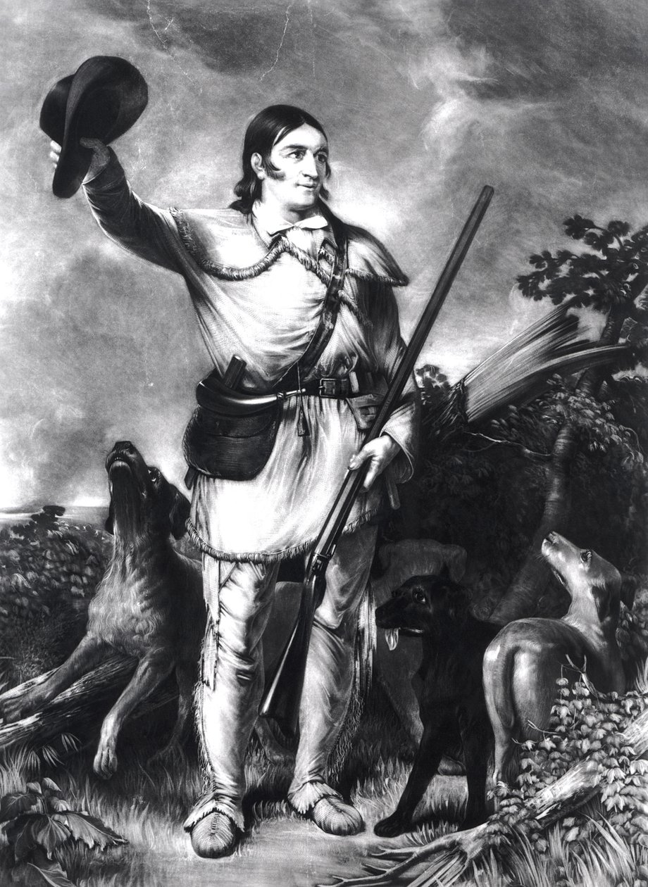 Colonel Davy Crockett, gravé par Charles Gilbert Stuart (c.1787-1813) c.1839 - John Gadsby Chapman