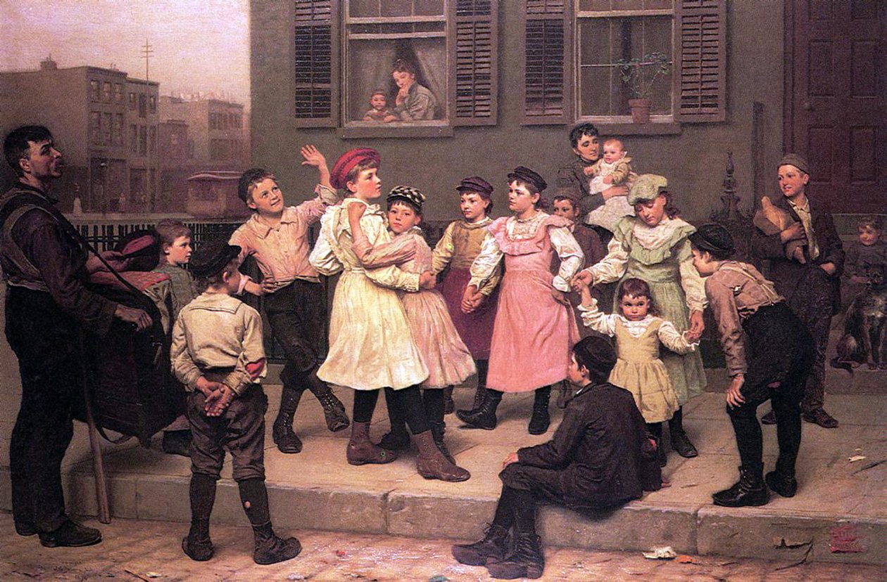 Enfants dansant dans la rue, 1894 - John George Brown