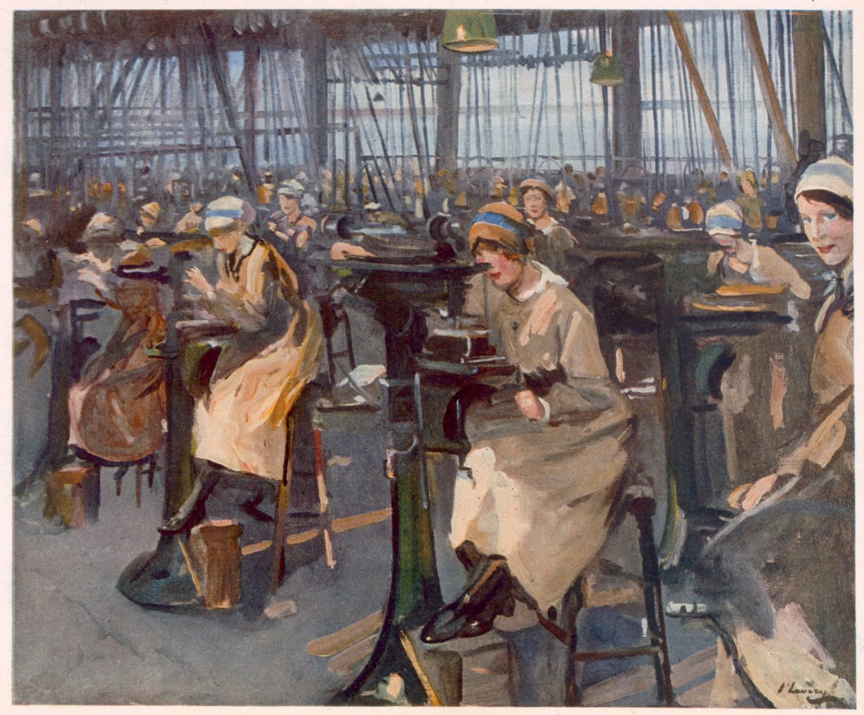 Femmes travaillant en usine, Newcastle, de 