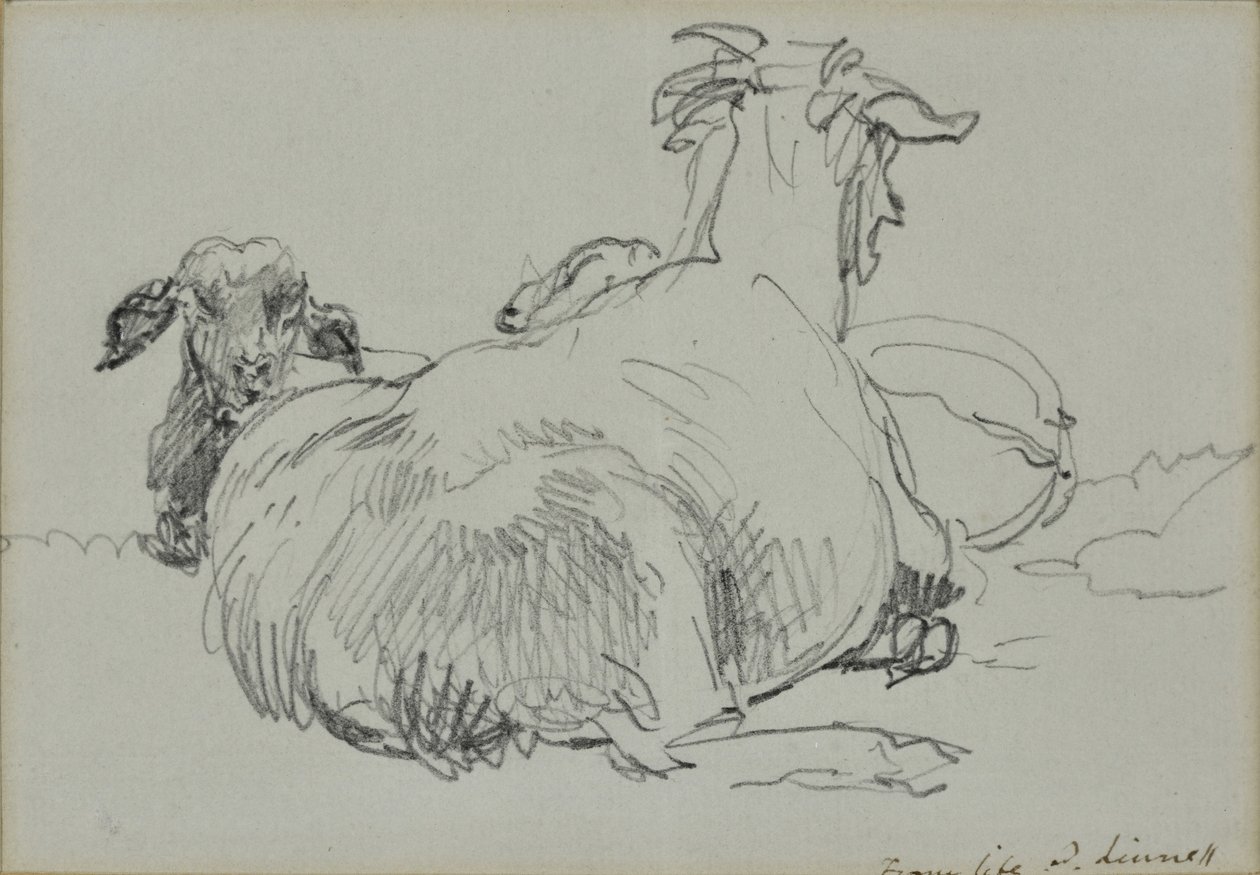 Deux moutons - John Linnell