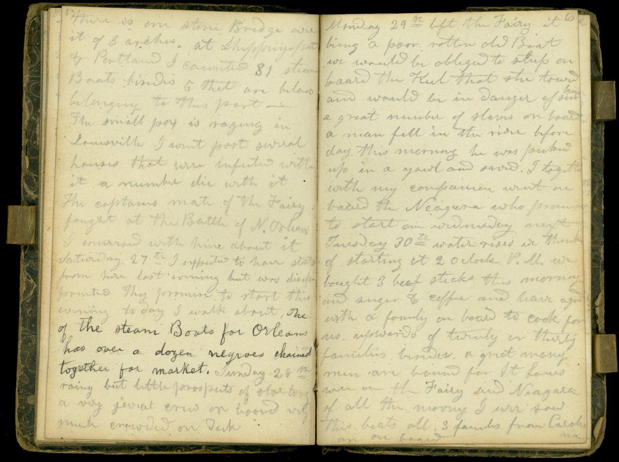 Pages du journal de John Montgomery Roberts, l