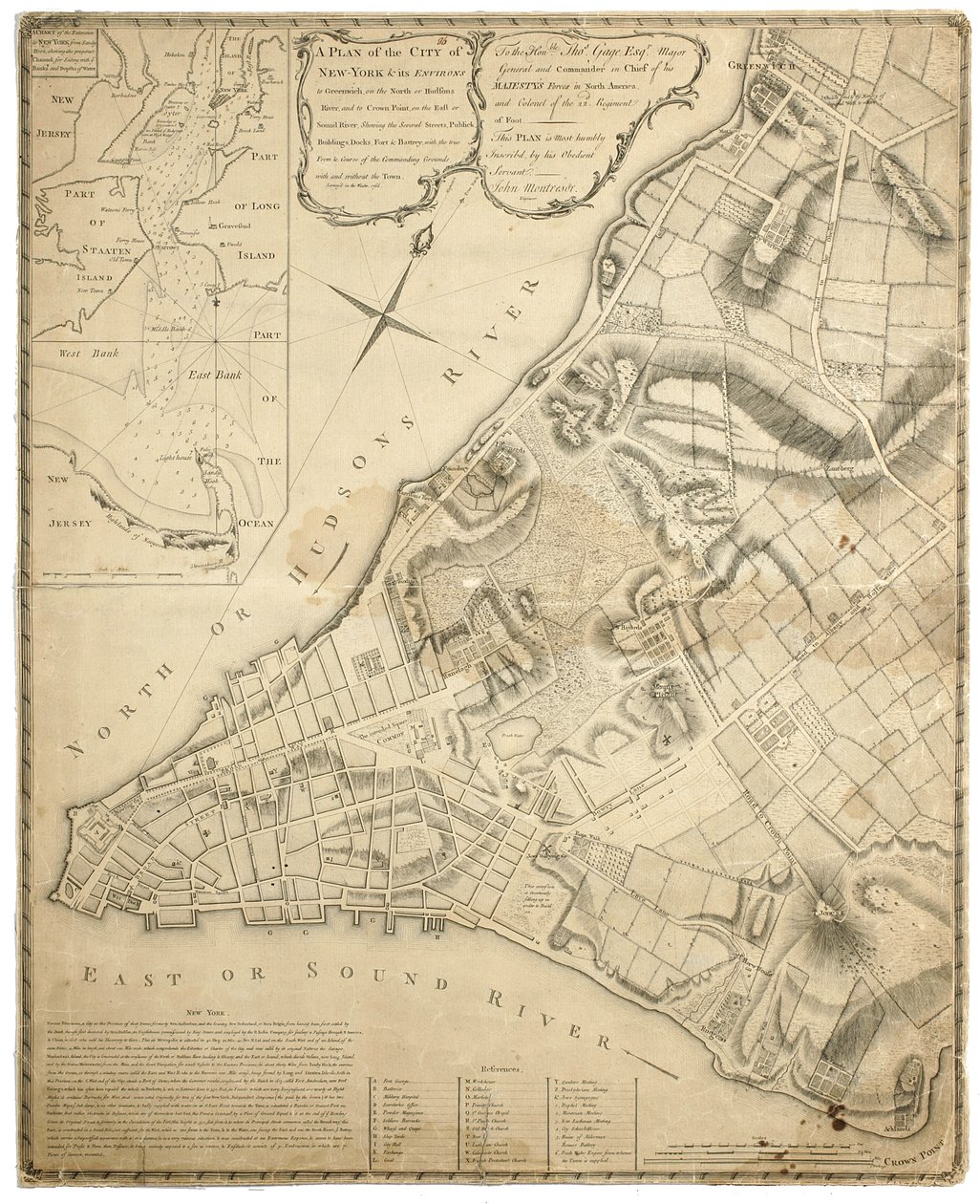Plan de la ville de New York et de ses environs jusqu