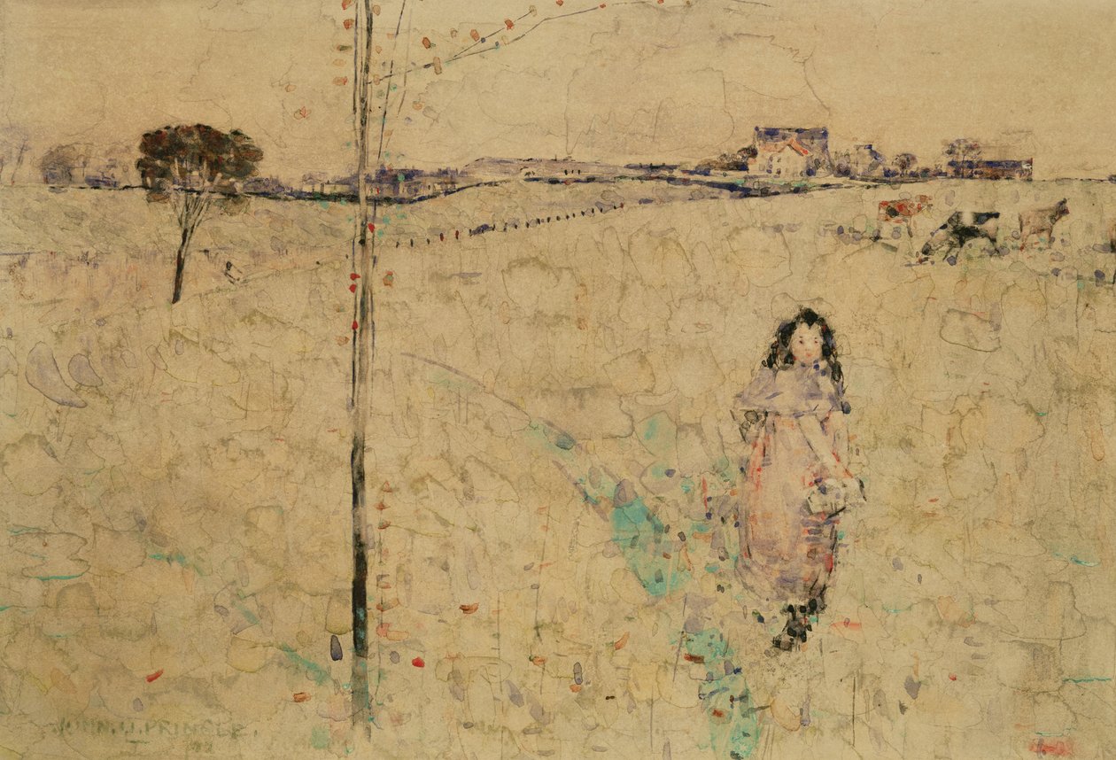 Fille dans un pré, 1892 - John Quinton Pringle