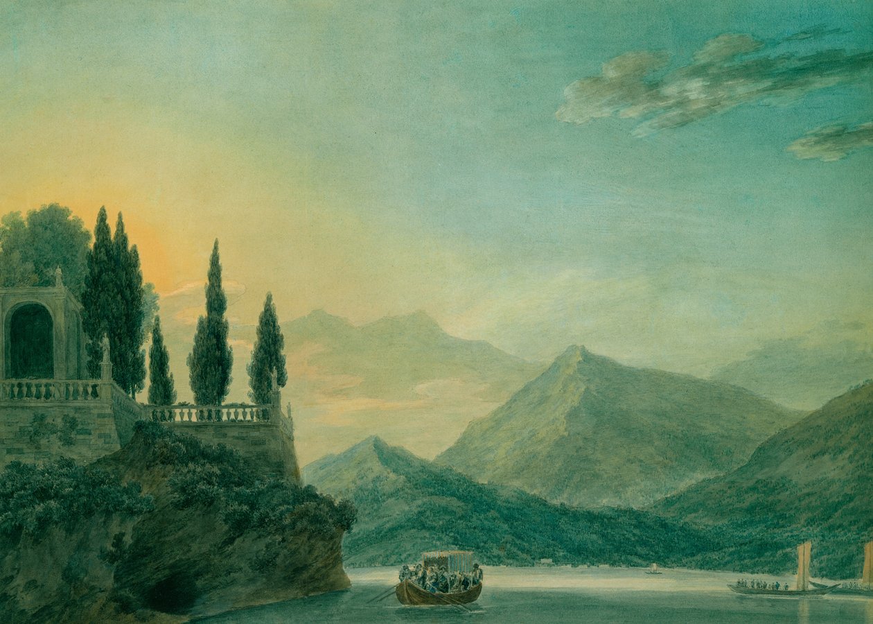 Isola Bella, lac Majeur, au crépuscule - John Robert Cozens