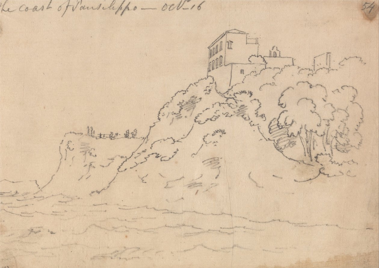 La côte de Posillipo, 16 octobre - John Robert Cozens