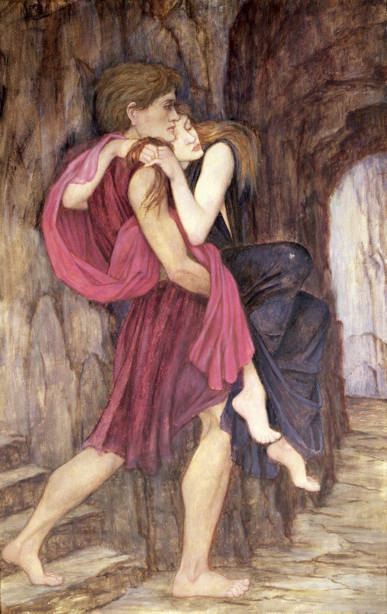 Deux figures dans une grotte - John Roddam Spencer Stanhope