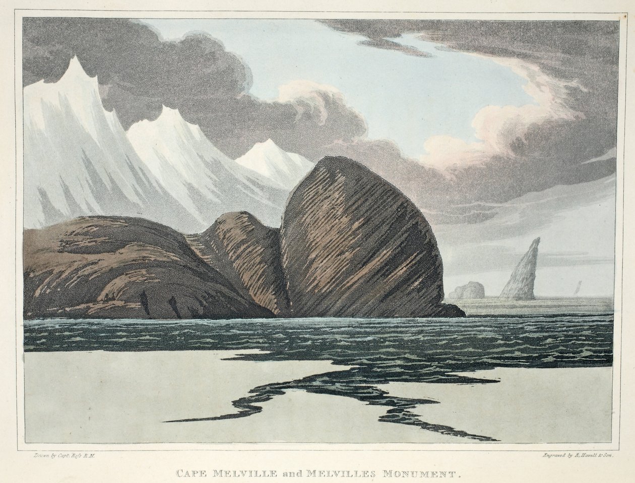 Cap Melville et le monument de Melville, illustration tirée de 