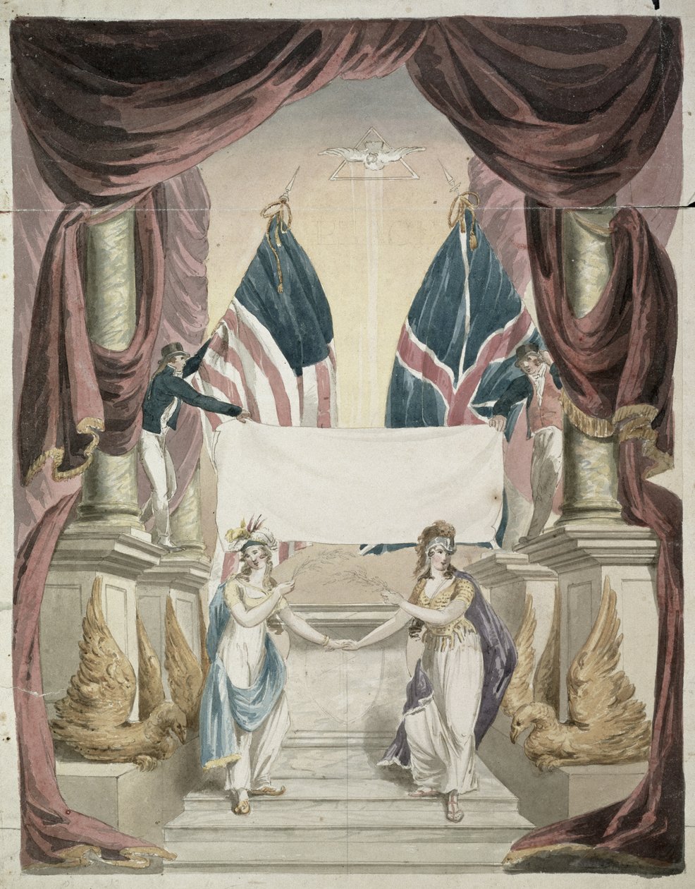 Paix, allégorie du traité de Gand, signé le 24 décembre 1814, vers 1814 - John Rubens Smith