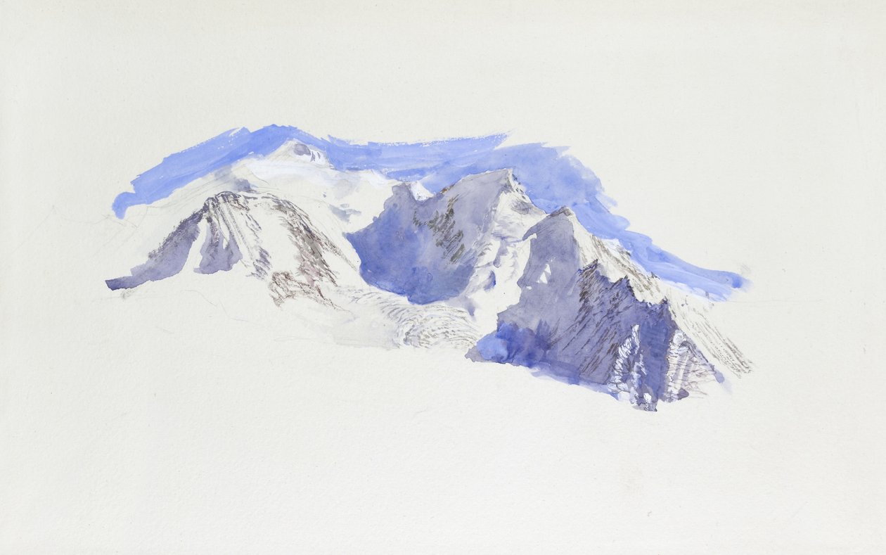 Mont Blanc depuis Saint-Martin-sur-Arve, octobre 1874 - John Ruskin
