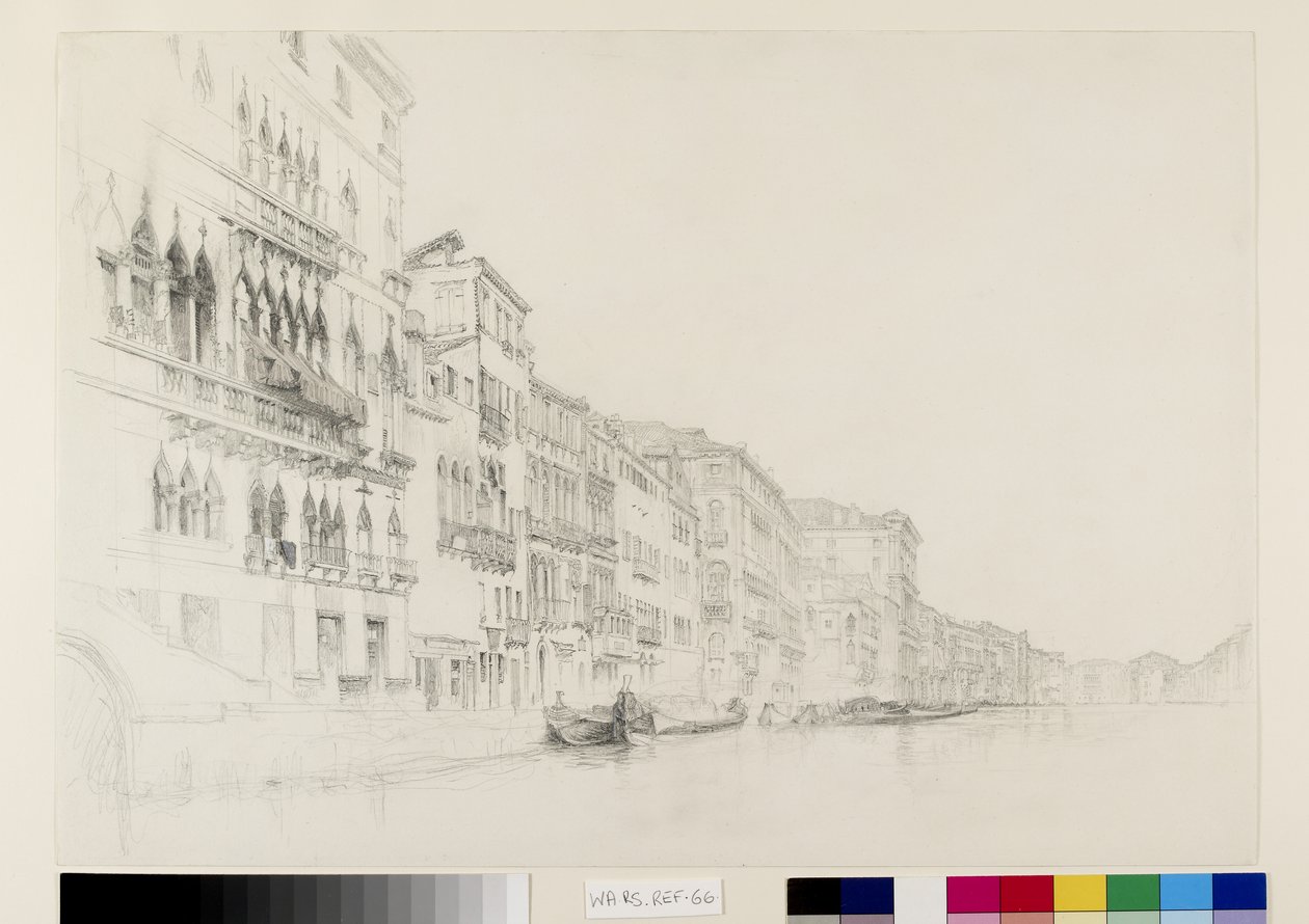 Vue du Palazzo Bembo au Palazzo Grimani, Venise, mai - juin 1870 - John Ruskin