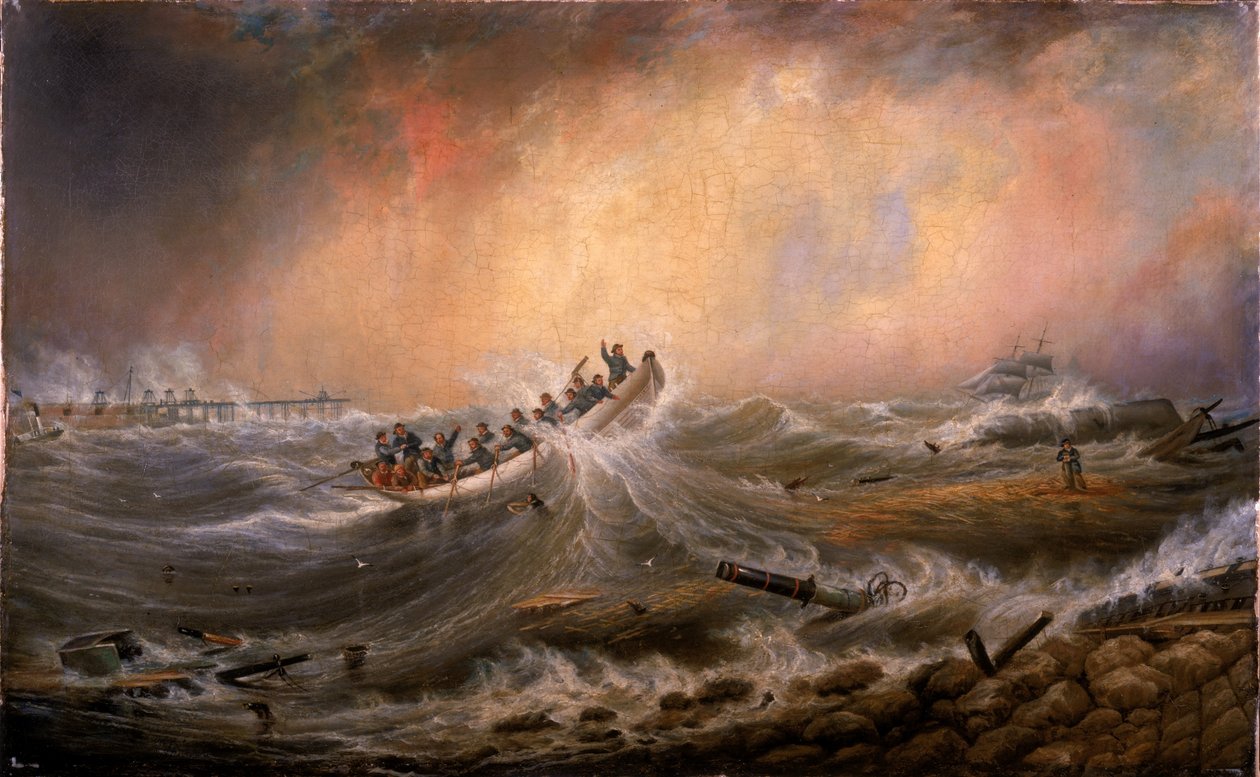 Naufrage au large de la jetée sud 1861 - John Scott
