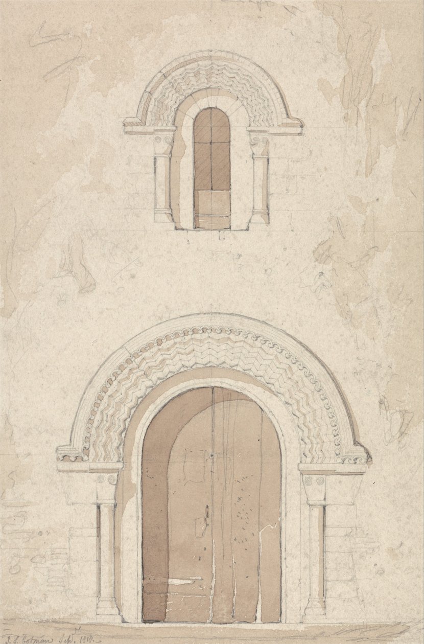 Porte et fenêtre ouest de l