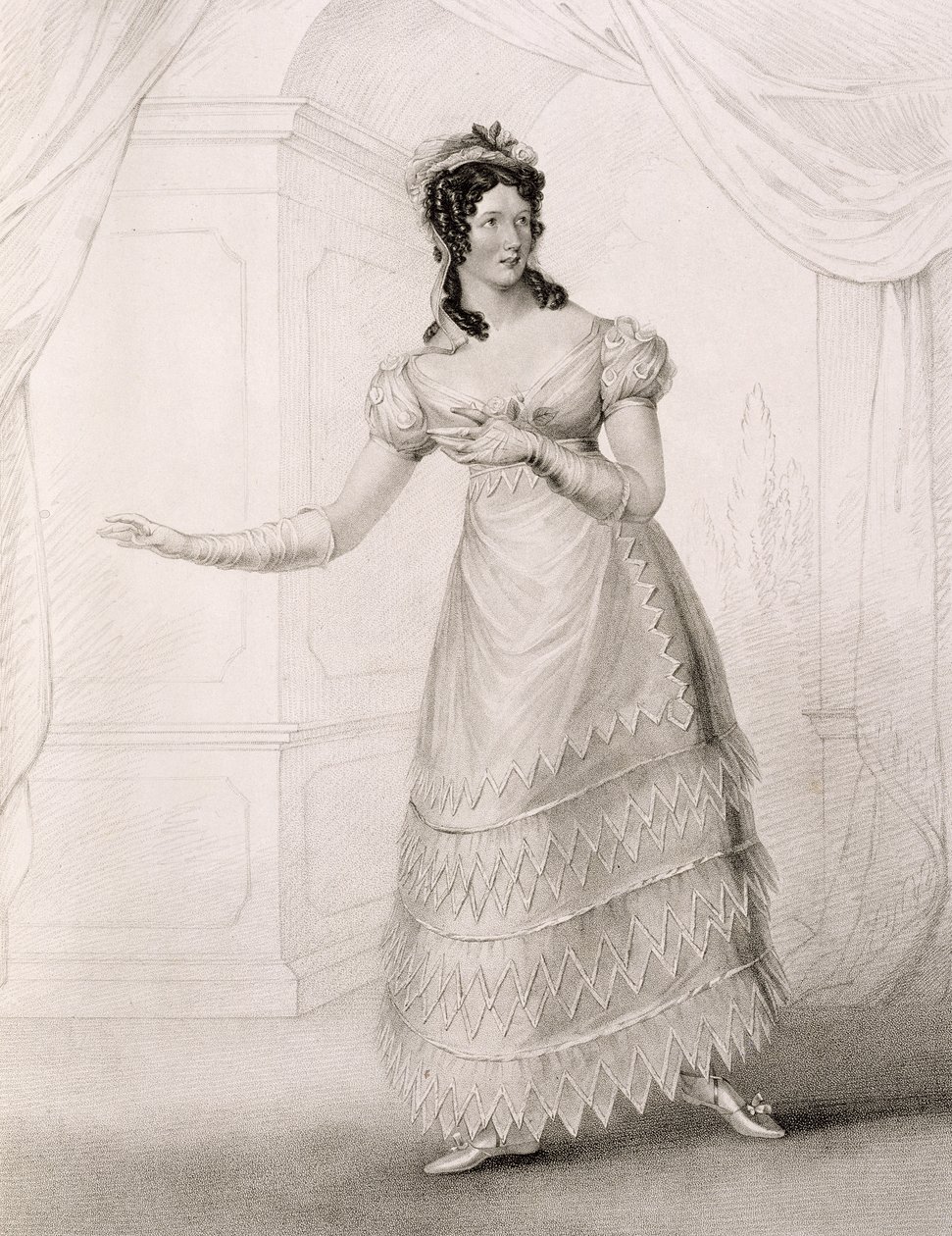 Mlle Paton en Susanna dans Les Noces de Figaro, pub. par Colnaghi - John Stewart