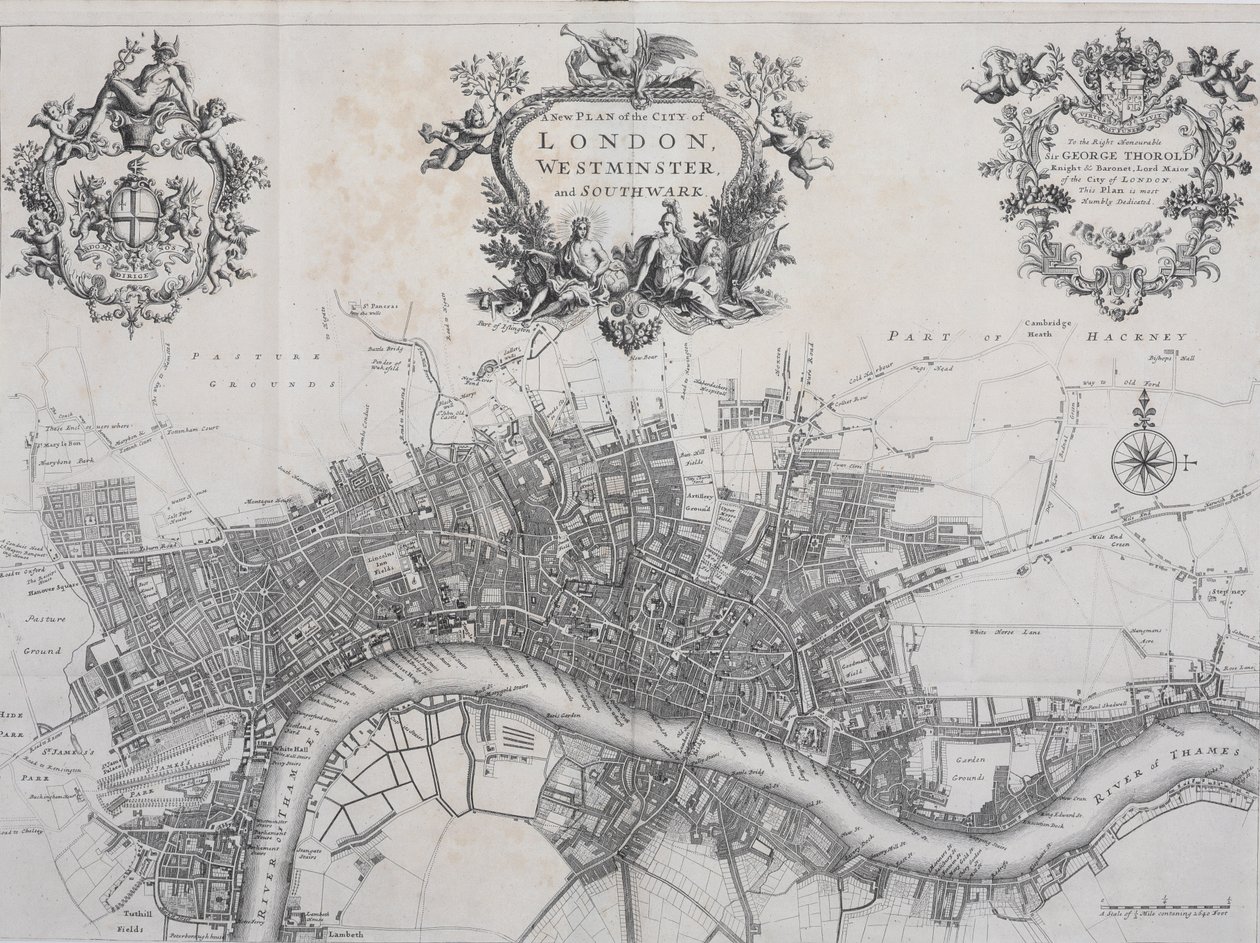 Un nouveau plan de la ville de Londres, Westminster et Southwark, dans 