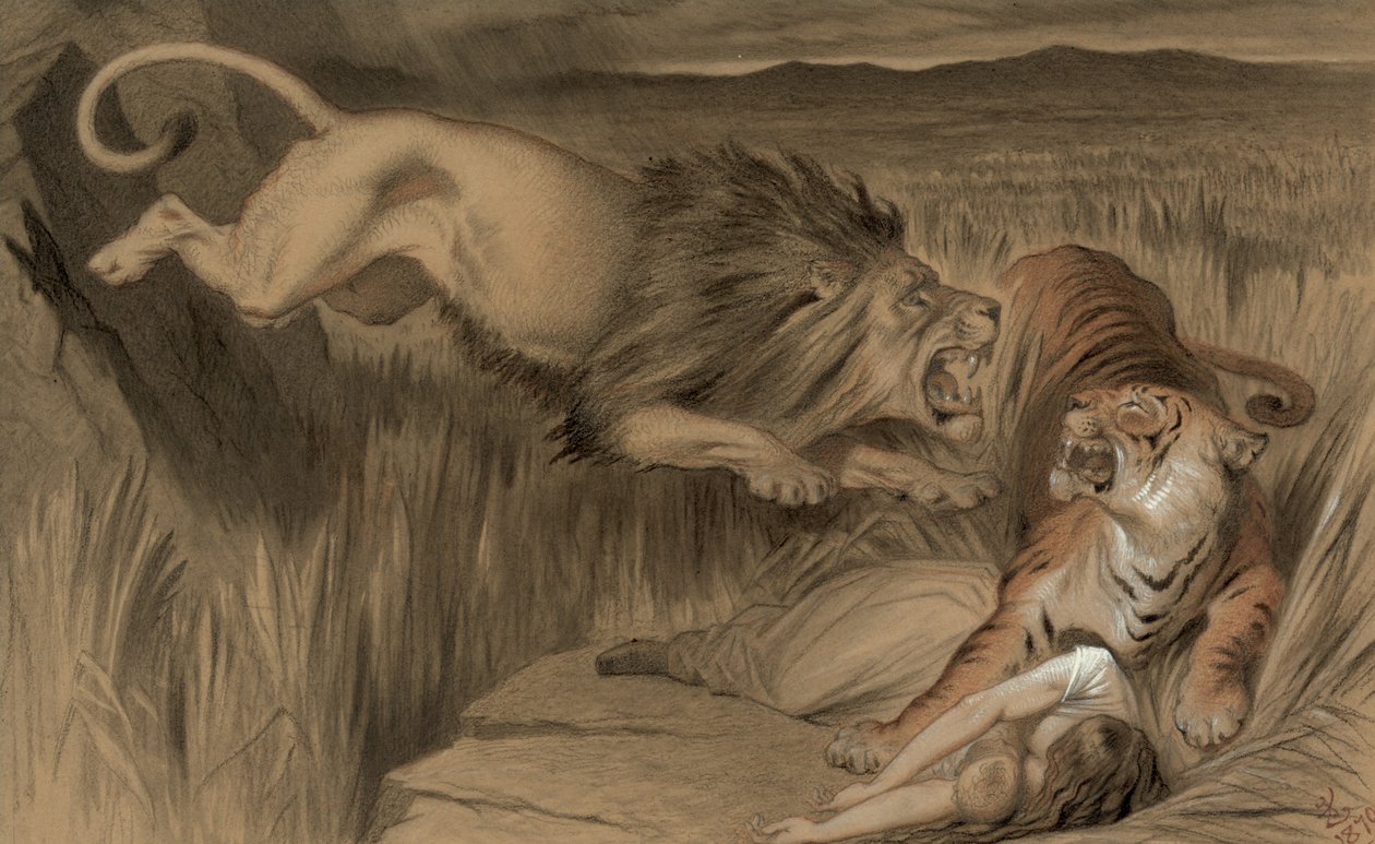 La Vengeance du Lion Britannique sur le Tigre du Bengale, 1870 - John Tenniel