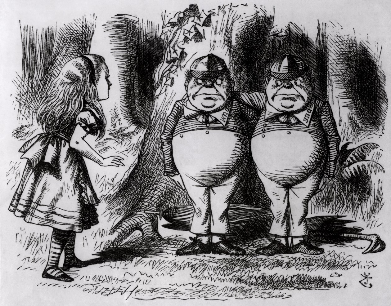 Tweedledum et Tweedledee, illustration de 