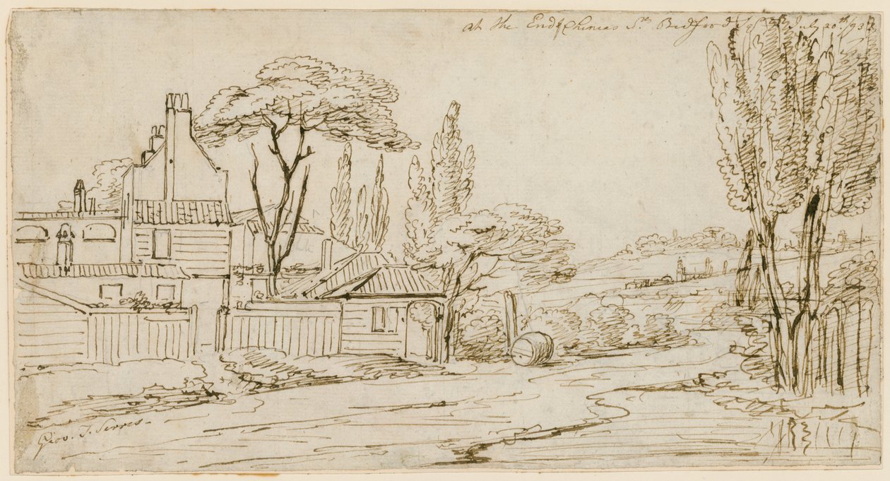 À la fin de Chenies St, Bedford Square, 20 juillet 1793 - John Thomas Serres