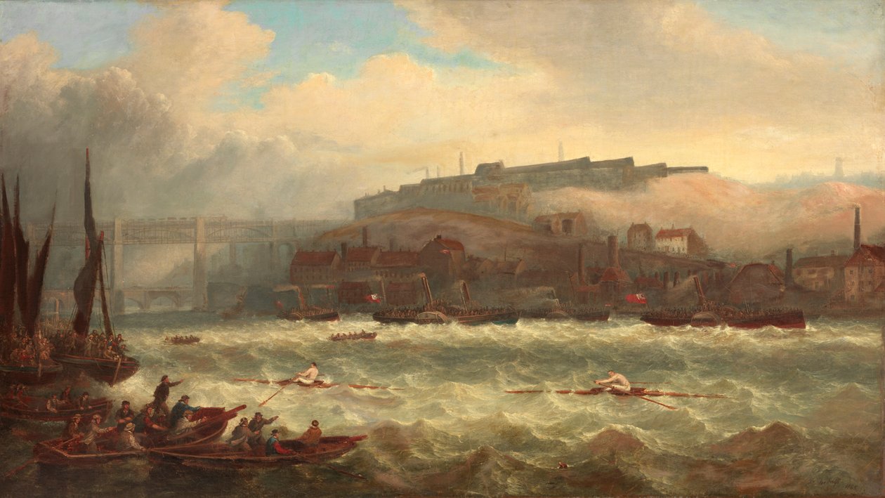 Cooper contre Chambers, course sur la Tyne, 1865 - John Warkup Swift