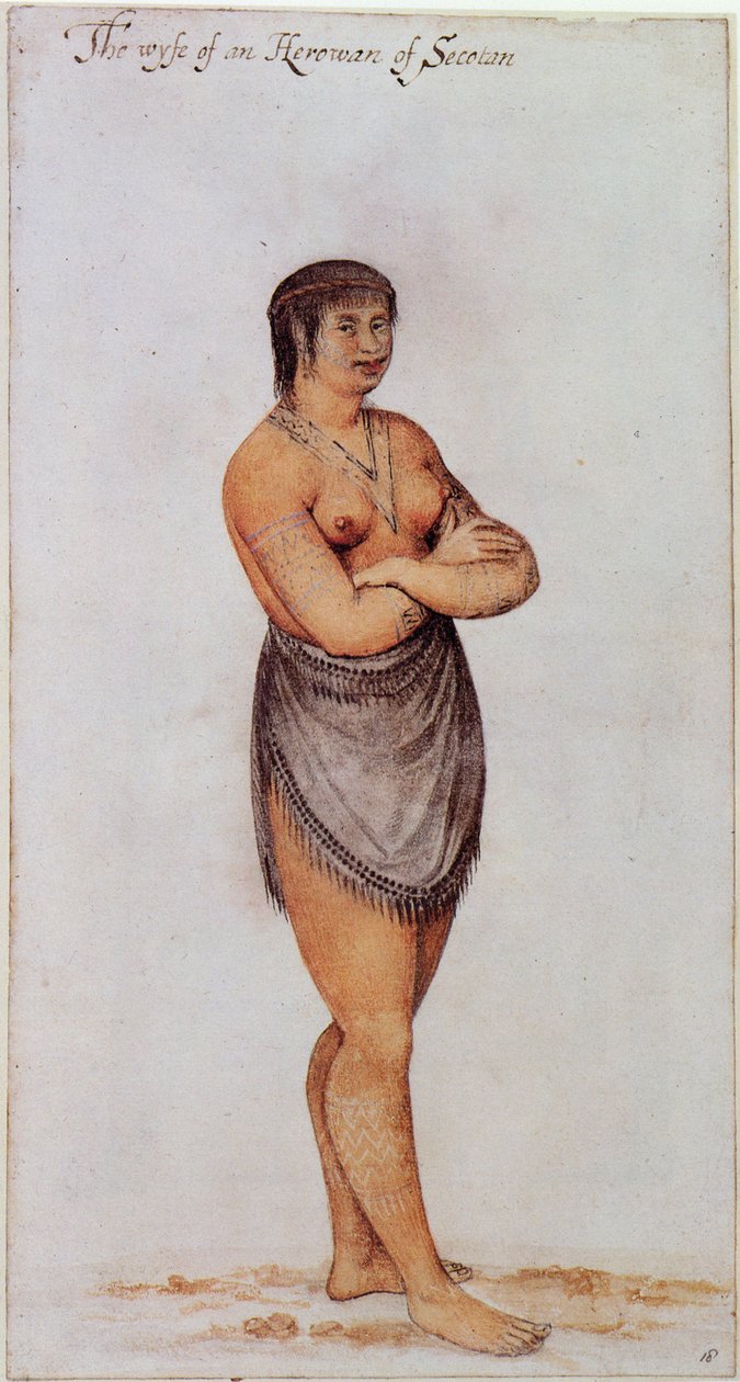 Femme Indienne de Secoton - John White