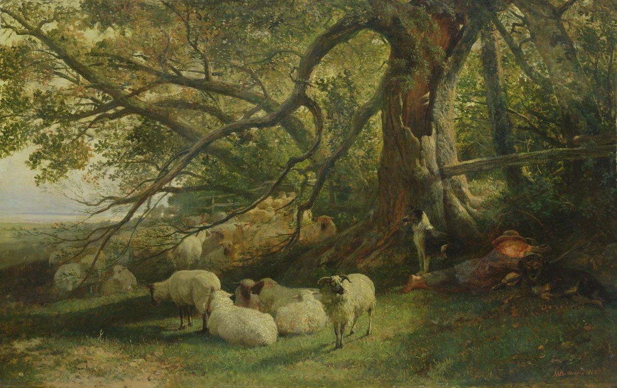 Troupeau au repos, 1863 - John William Bottomley