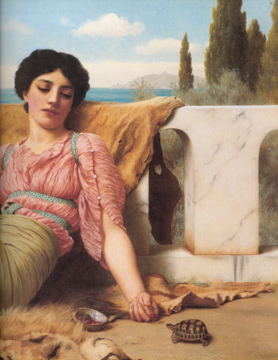 Un animal tranquille (détail) - John William Godward