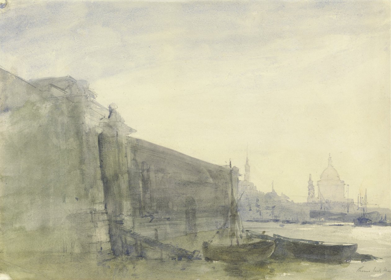 La Tamise, tôt le matin, vers Saint-Paul, c.1849 - John William Inchbold