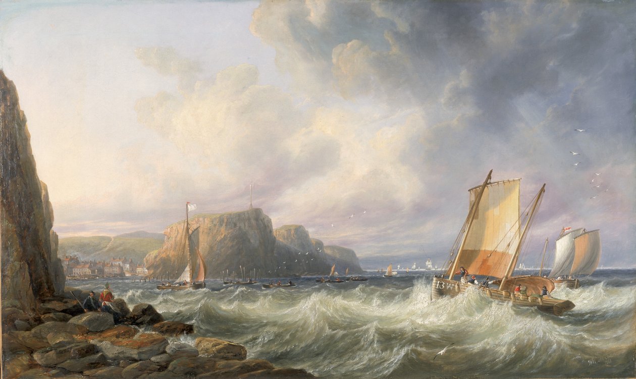 Au large de la côte du Yorkshire (Staithes) - John Wilson Carmichael