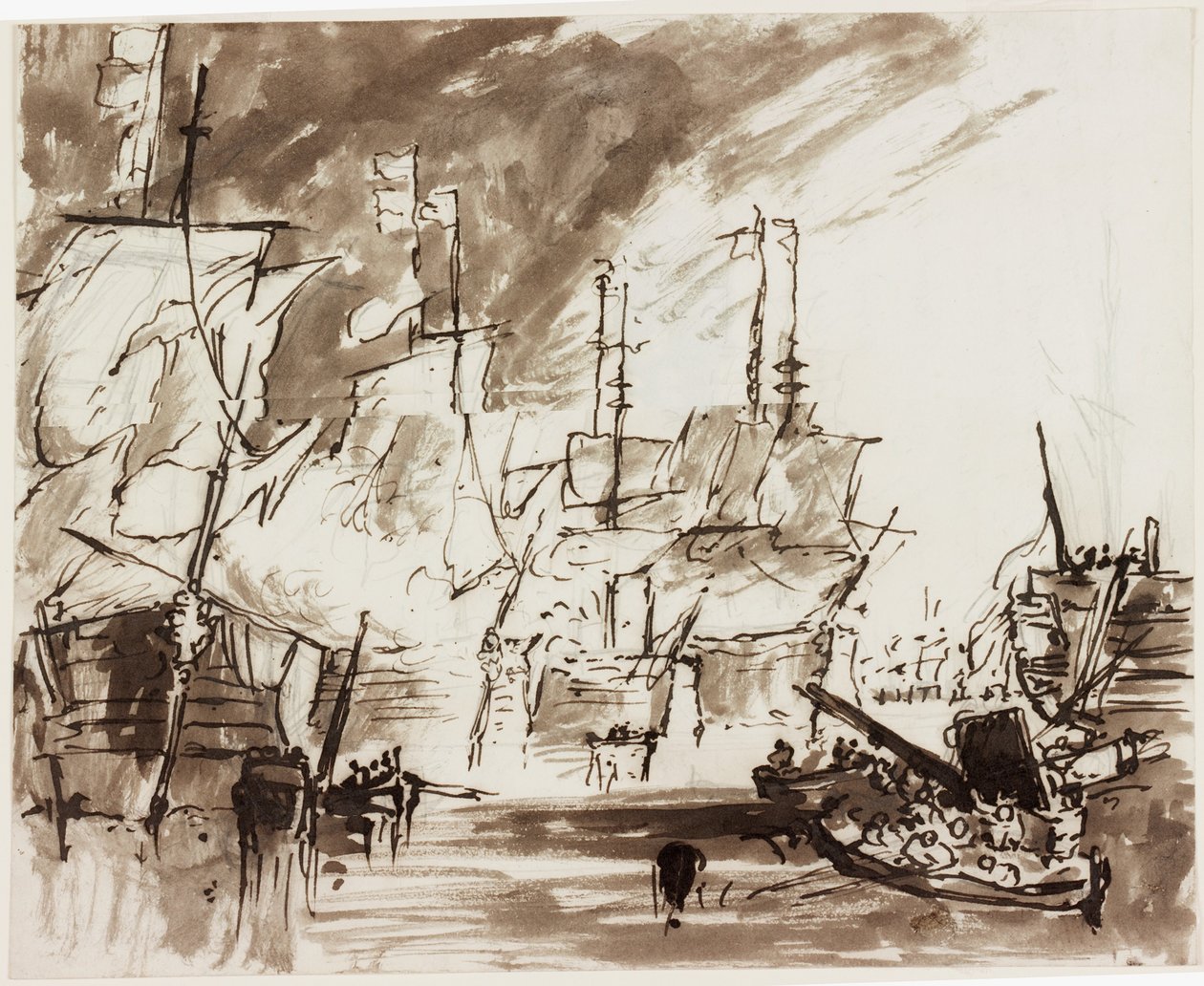 Étude pour une peinture de la bataille du cap Saint-Vincent - John Wilson Carmichael