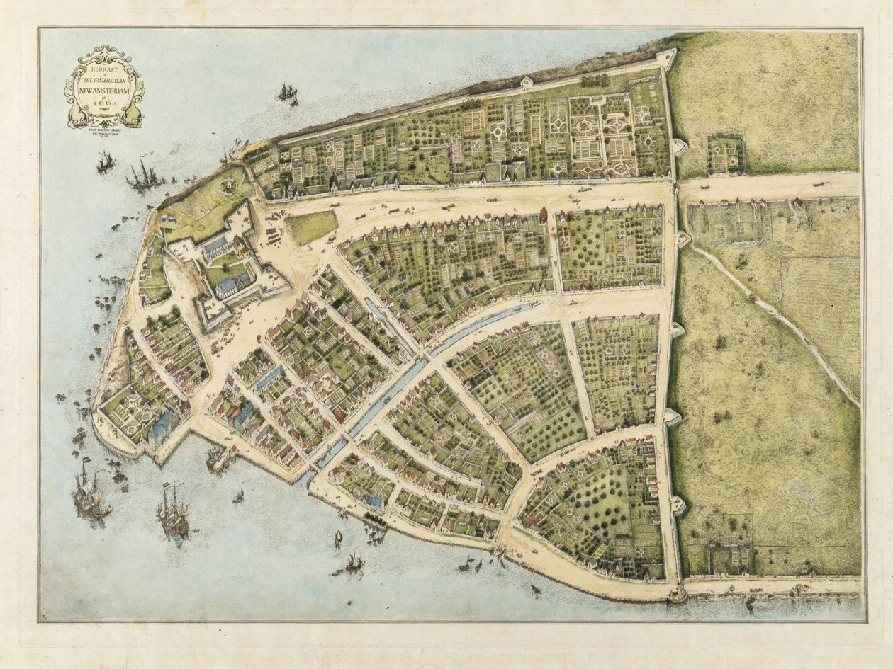 Redessin du plan de Castello, New Amsterdam tel qu