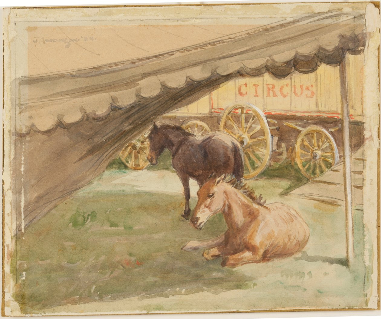 Deux chevaux au repos, 1884 - John Atkinson