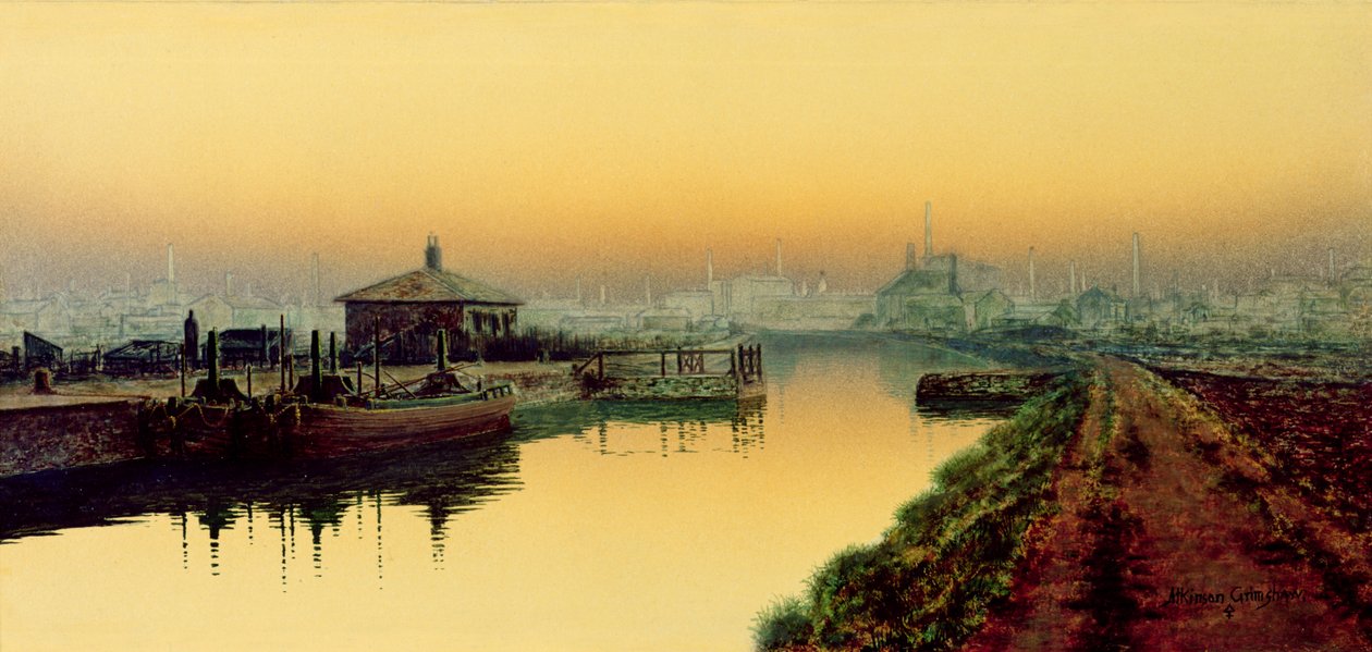 Knostrop Cut, Leeds, dimanche soir - John Atkinson Grimshaw