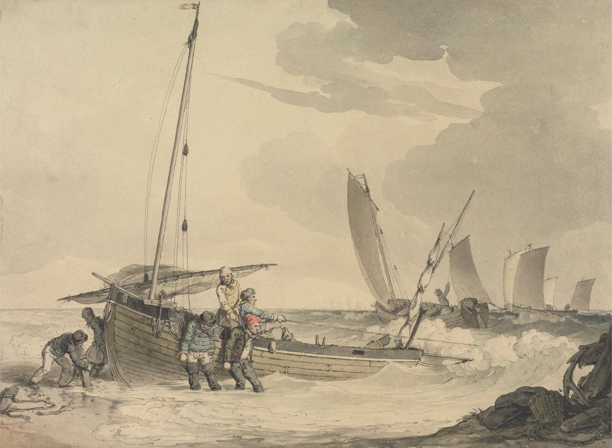 Pêcheur partant en mer - John Augustus Atkinson