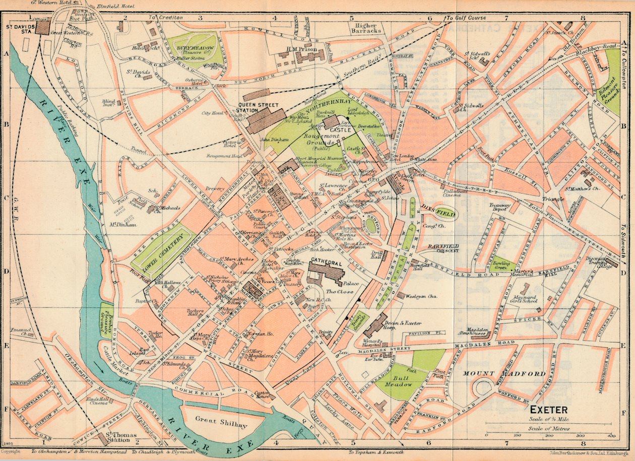 Exeter, XXe siècle - John Bartholomew