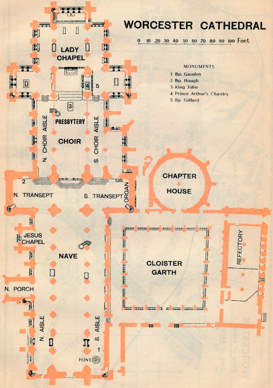 Cathédrale de Worcester - John Bartholomew