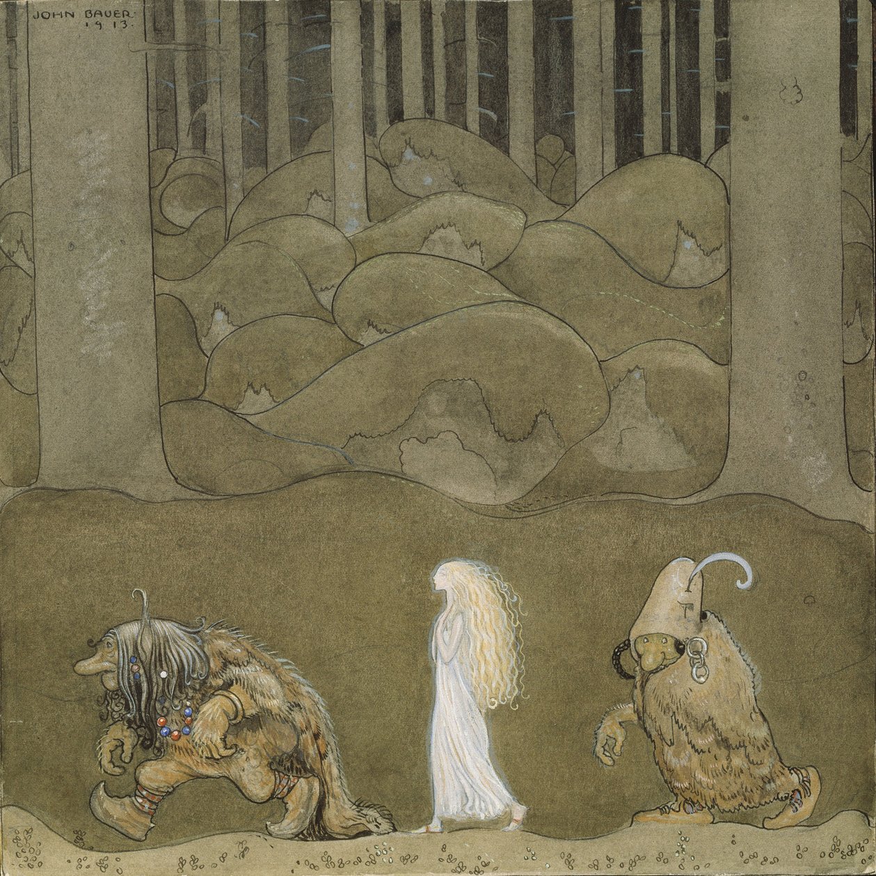 La Princesse et les Trolls - John Bauer