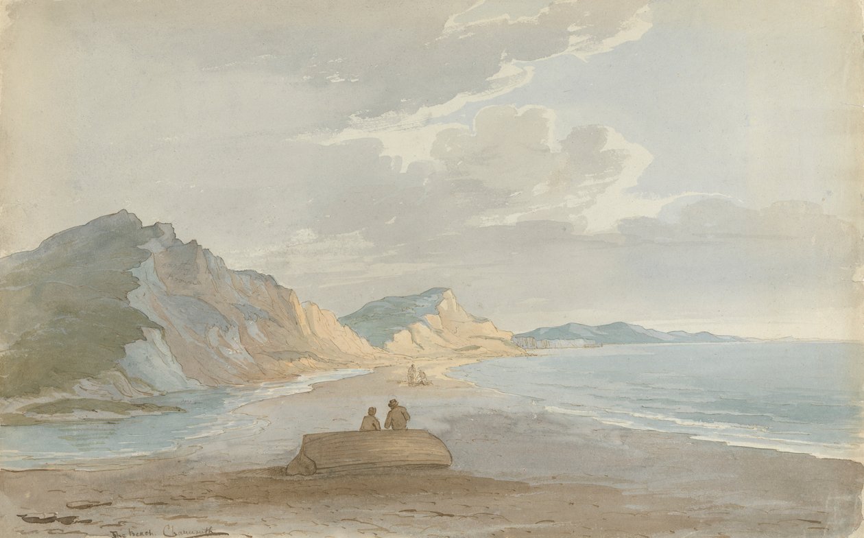 La Plage à Charmouth - John Baverstock Knight