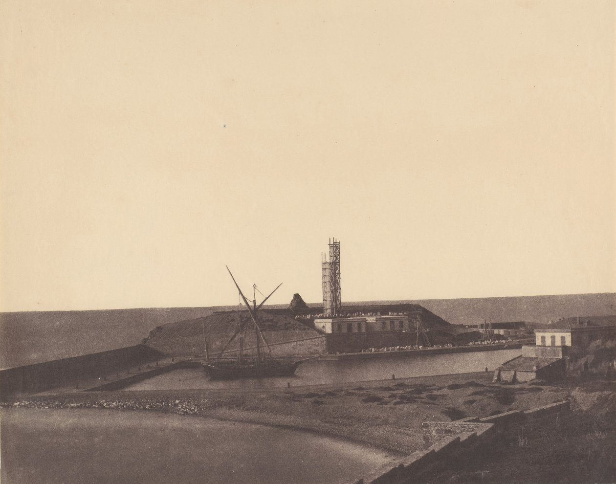 Bateau dans le port, Algérie, 1853-54 - John Beasley Greene