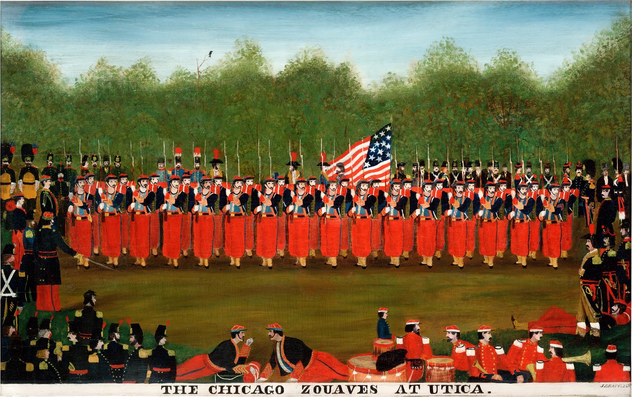 Les Zouaves de Chicago à Utica, c.1860 - John Bernt Graff