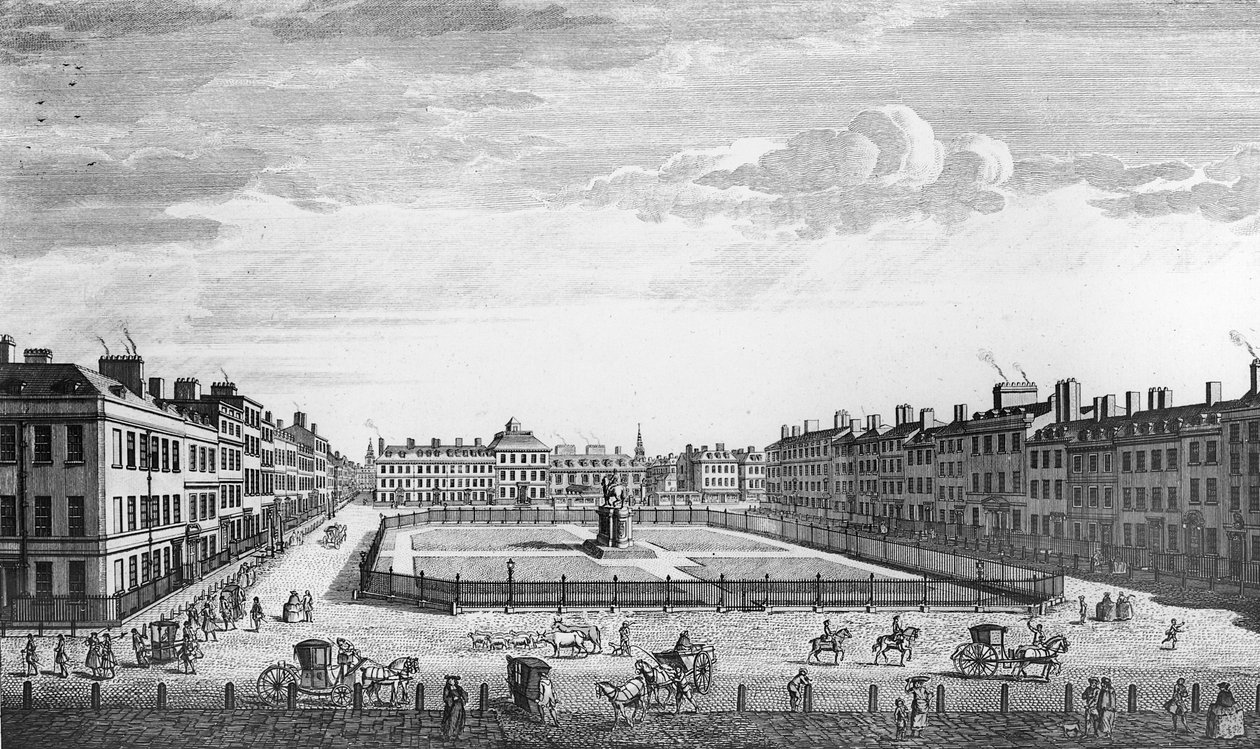 Vue de Leicester Square, Londres, 1753 - John Bowles