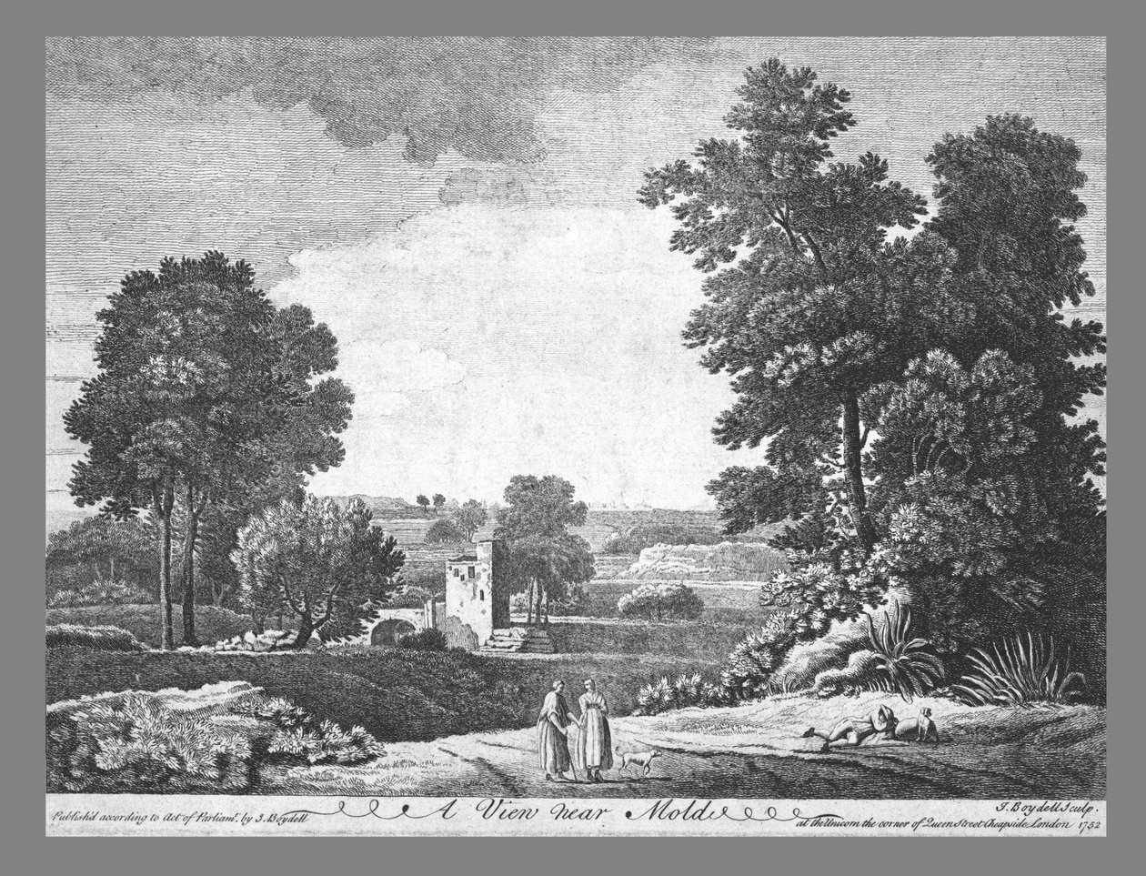 Vue près de Mold, vers 1752 - John Boydell