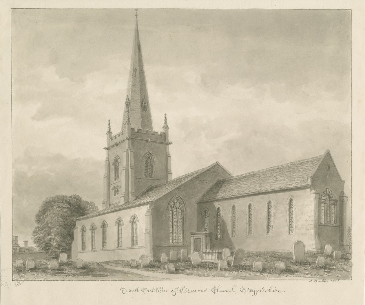 Église de Brewood - John Buckler