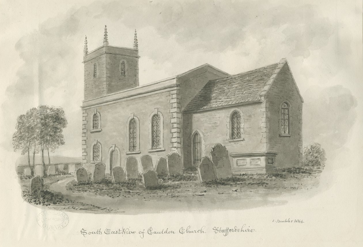 Église de Cauldon - John Buckler
