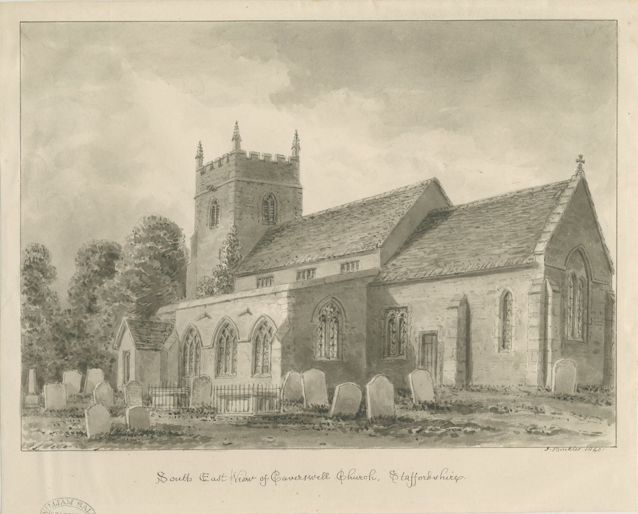 Église de Caverswall - John Buckler