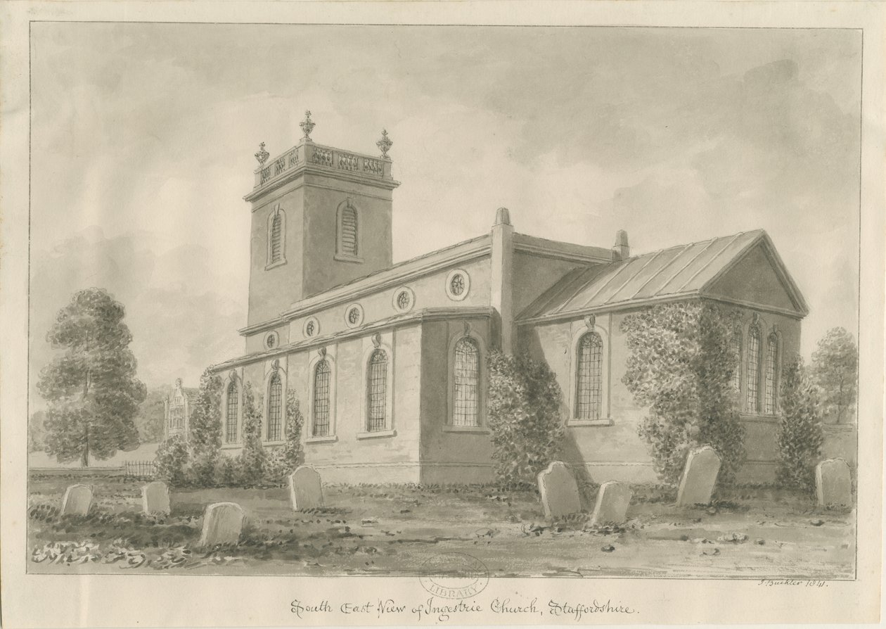 Église Ingestre - John Buckler