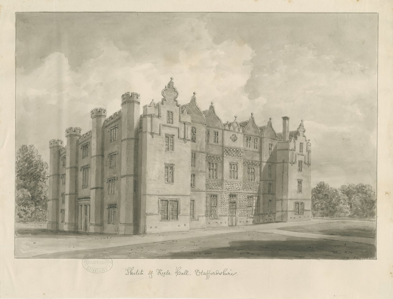 Keele Hall - John Buckler